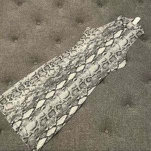 Windsor Snake Print High Neck Sleeveless Dress